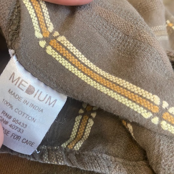 Retro Horny Toad brown button down shirt 100% cotton size M - Picture 6 of 6